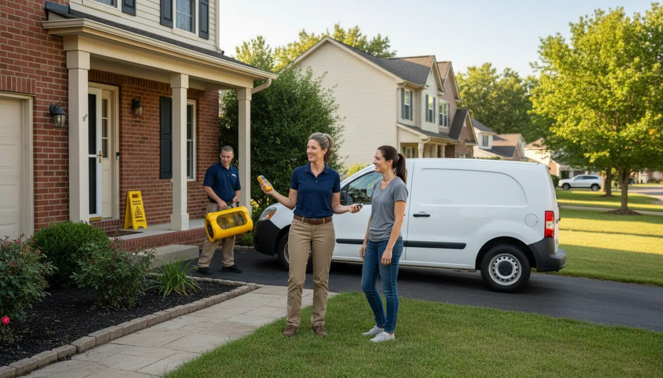 Residential water damage restoration in Pawnee, OK